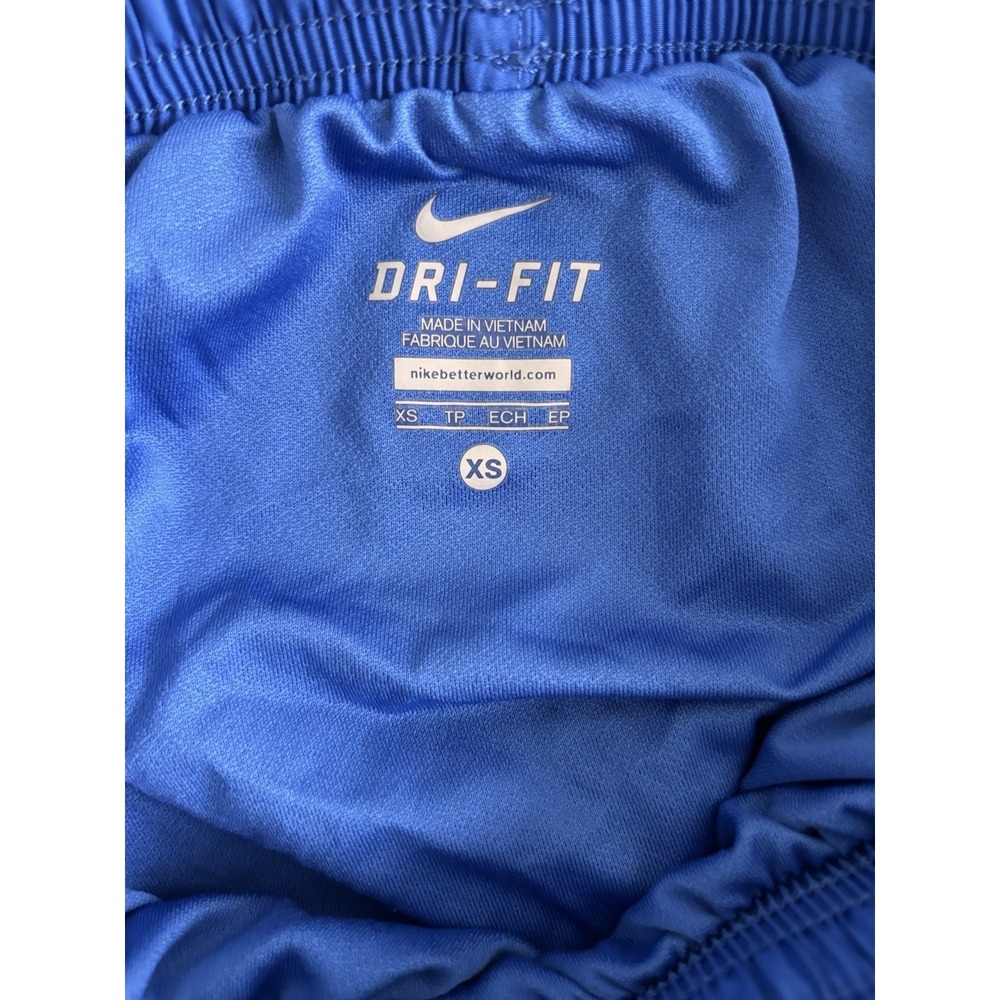 Nike Dri Fit Running Shorts Womens XS Blue Athletic Gym Lightweight Swoosh Pool - Picture 11 of 12